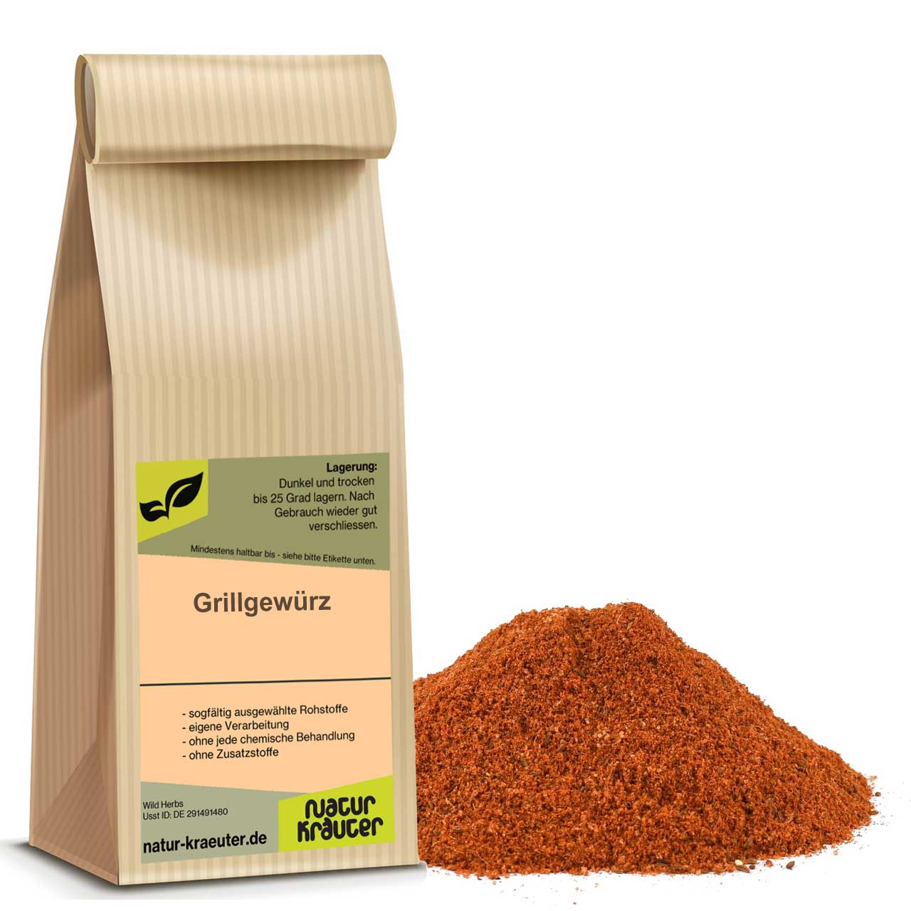 Grillgewürz mild für Fleisch, Gemüse Tofu Käse